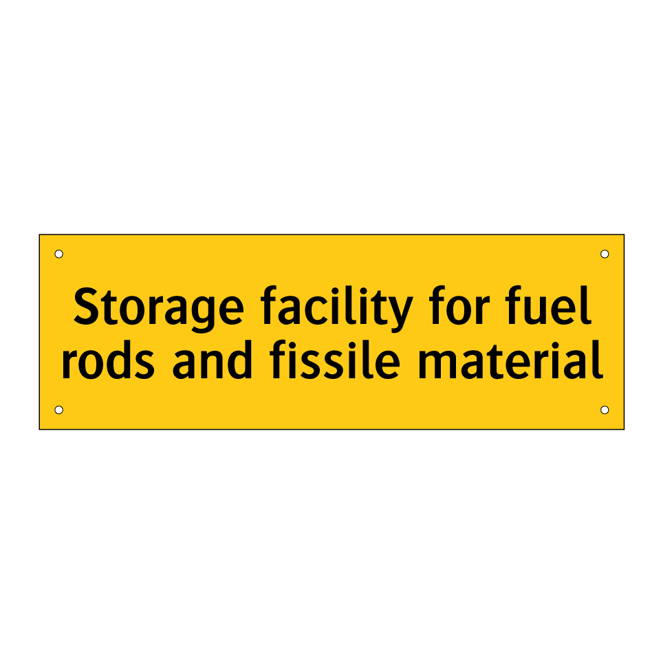 Storage facility for fuel rods and fissile material