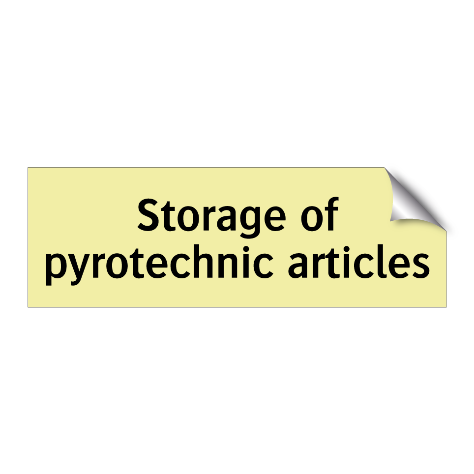 Storage of pyrotechnic articles