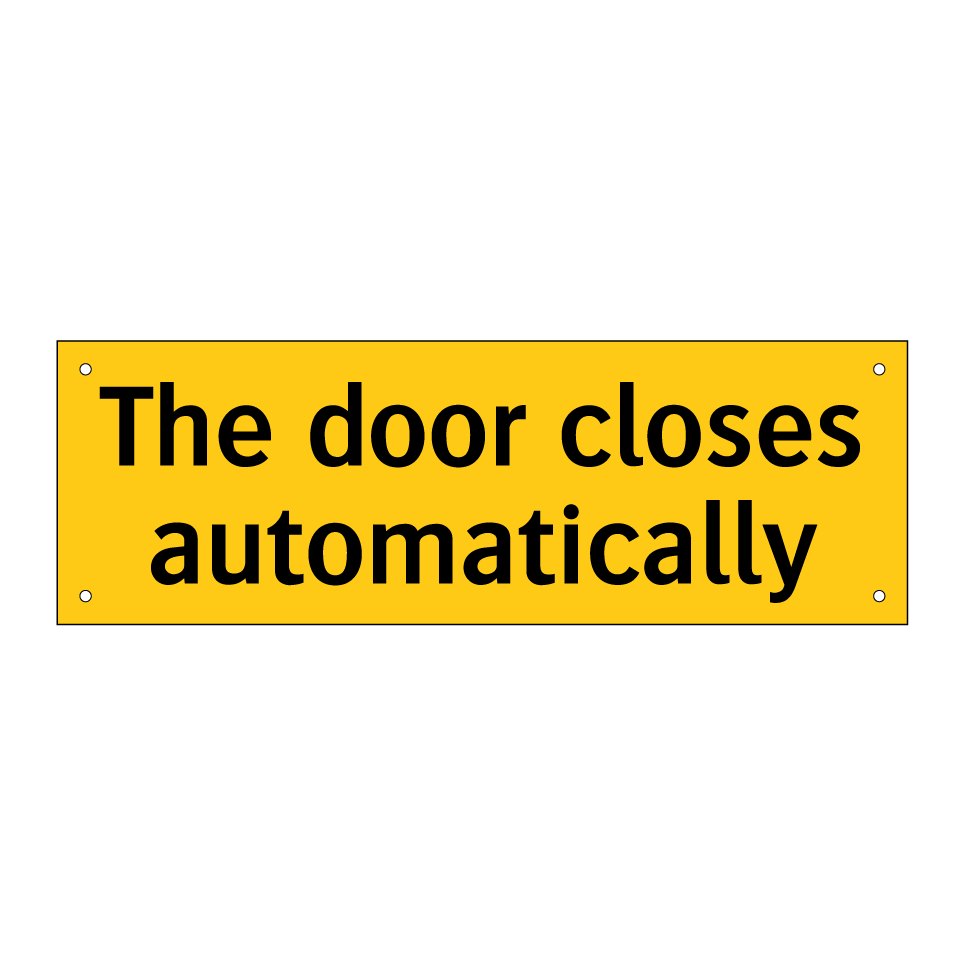The door closes automatically