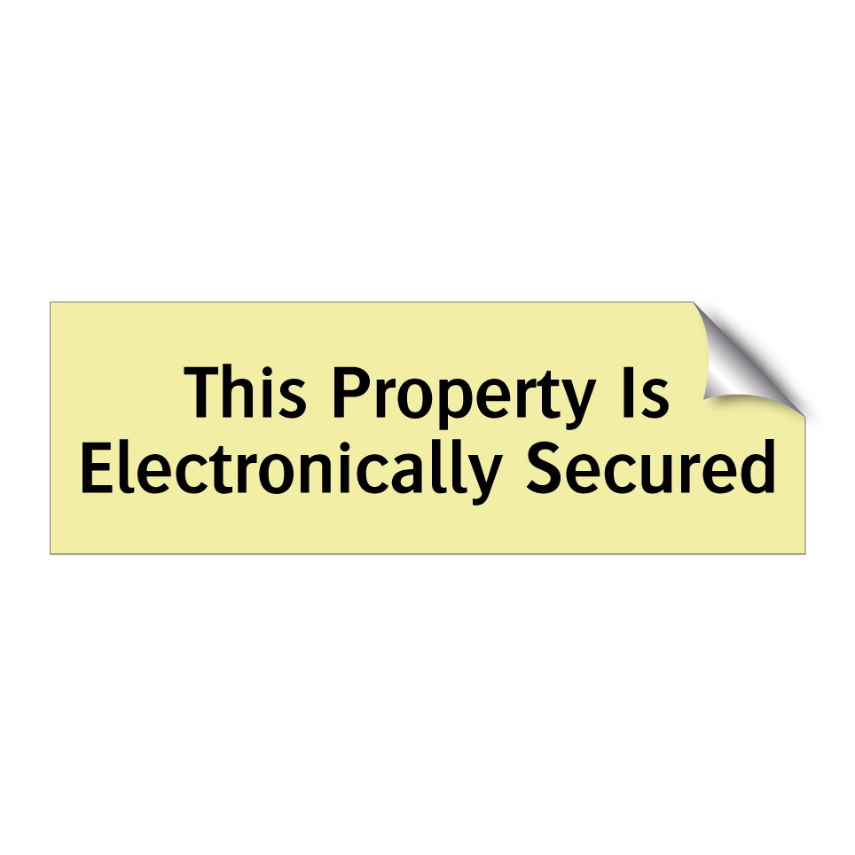 This Property Is Electronically Secured