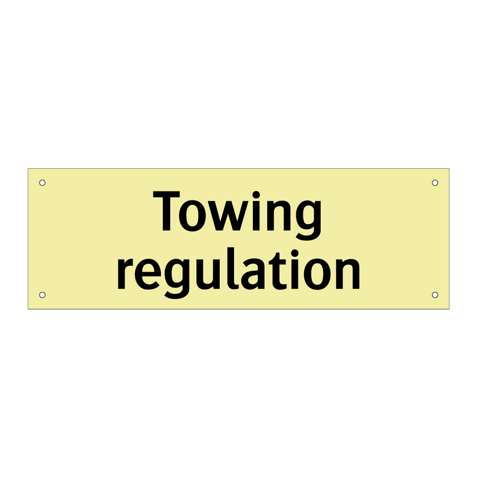 Towing regulation