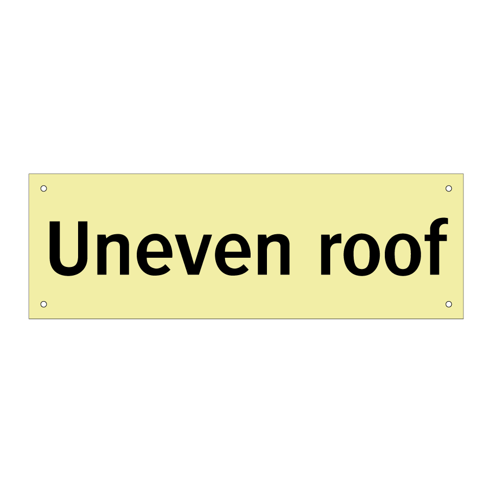 Uneven roof