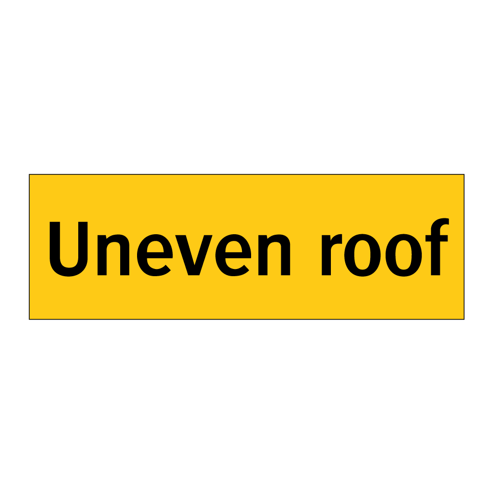 Uneven roof