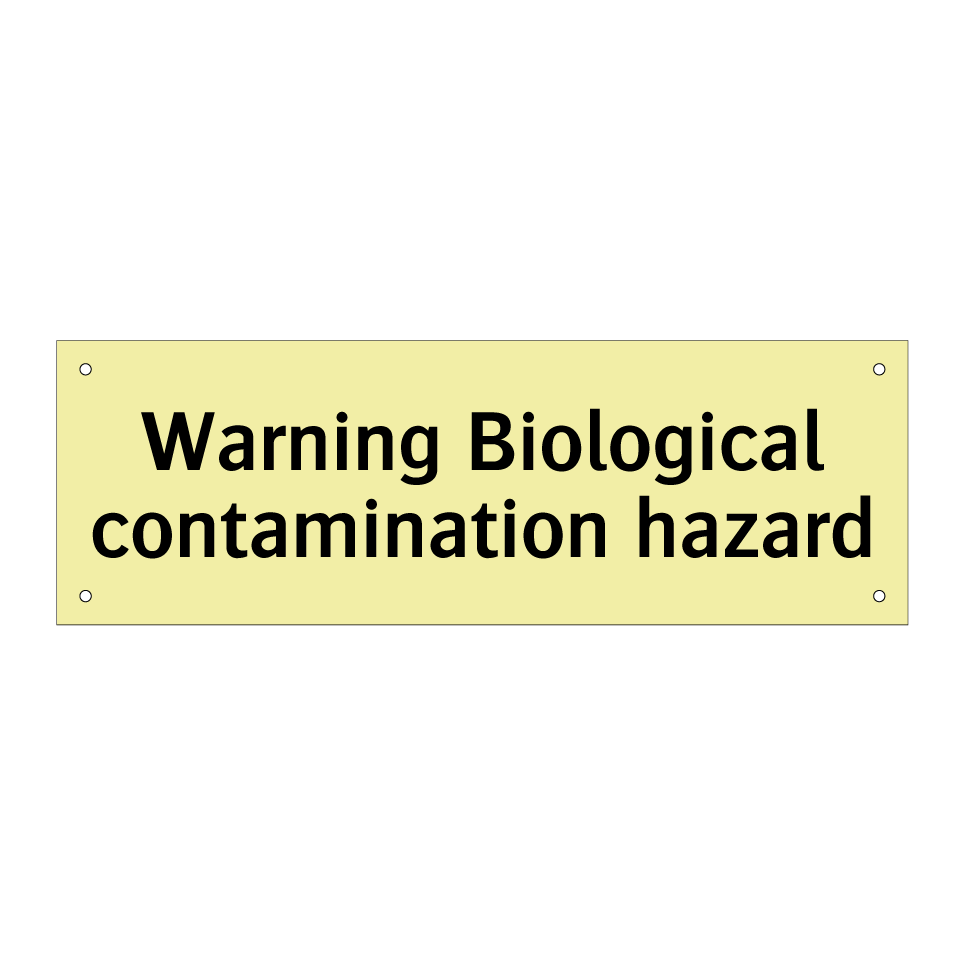 Warning Biological contamination hazard