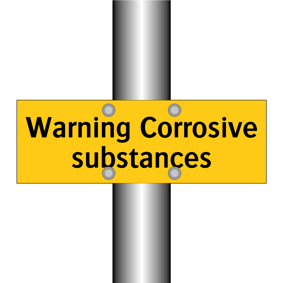 Warning Corrosive substances