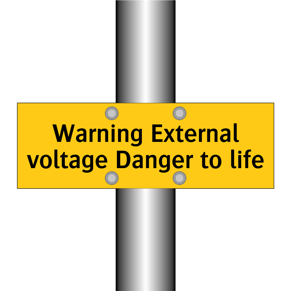 Warning External voltage Danger to life