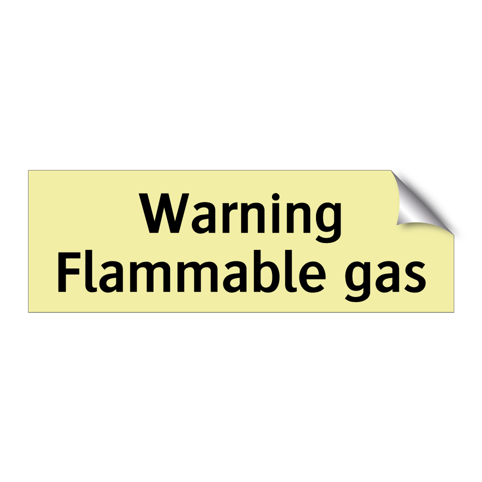 Warning Flammable gas