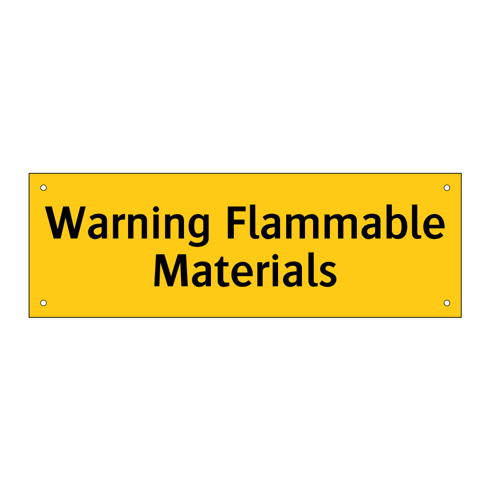 Warning Flammable Materials