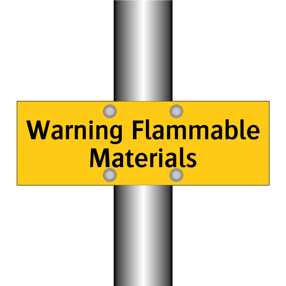 Warning Flammable Materials