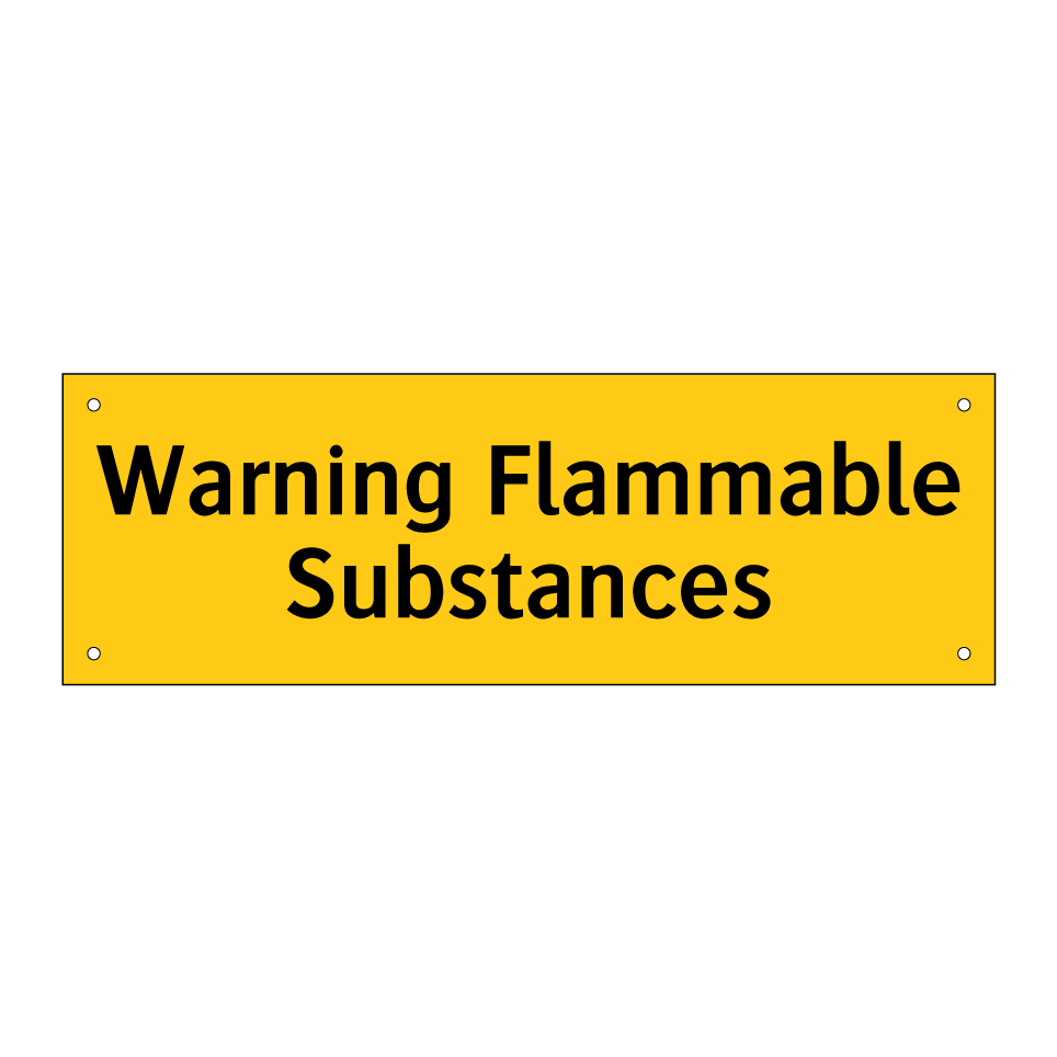 Warning Flammable Substances