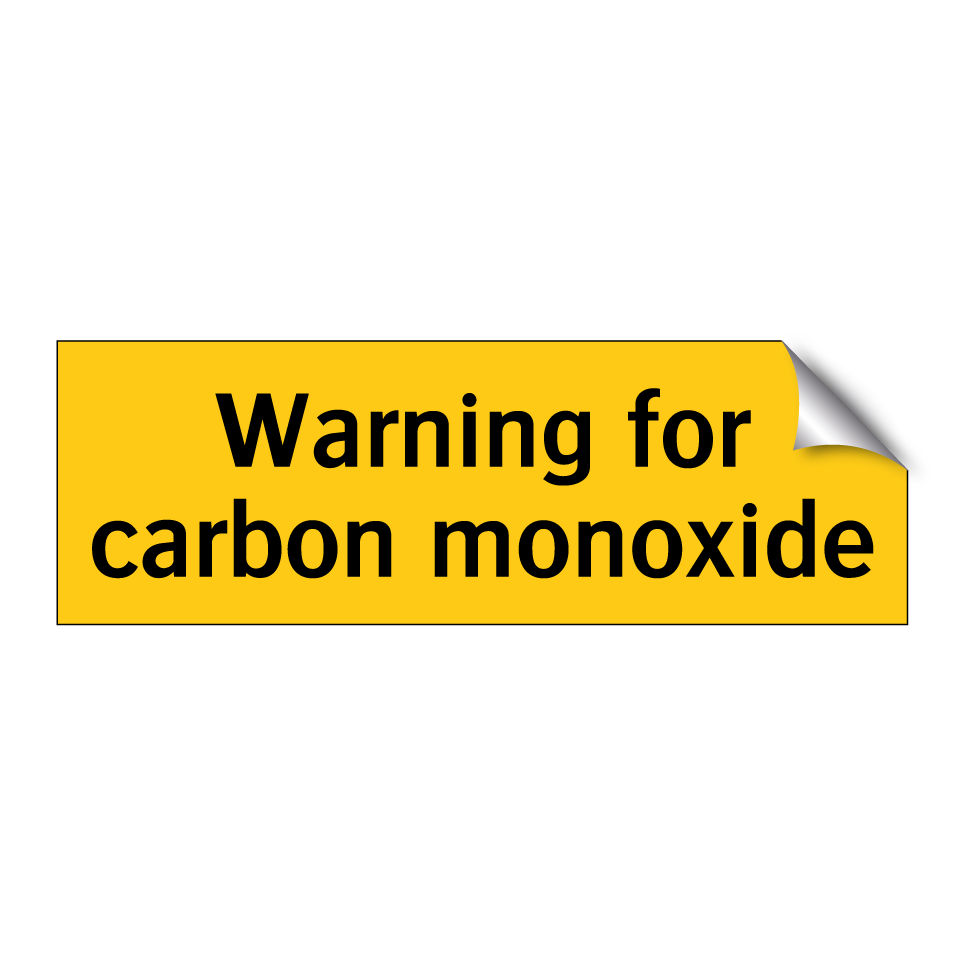 Warning for carbon monoxide