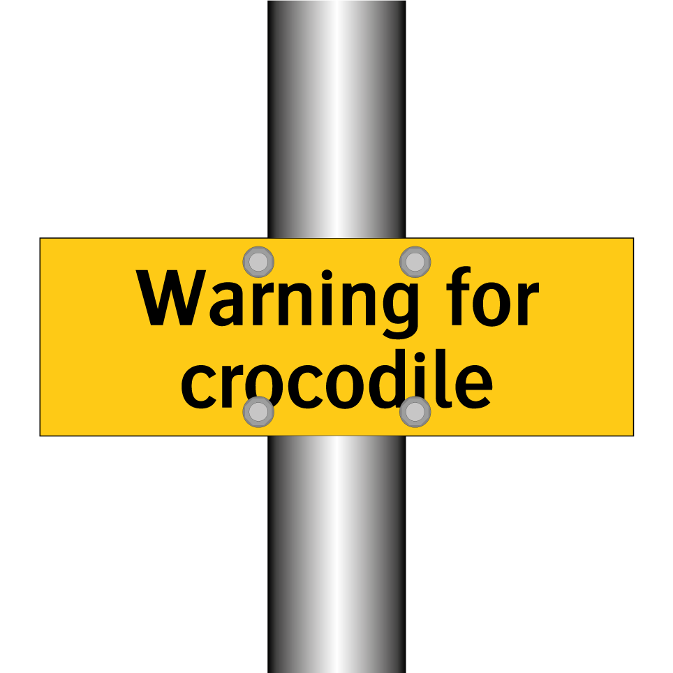 Warning for crocodile