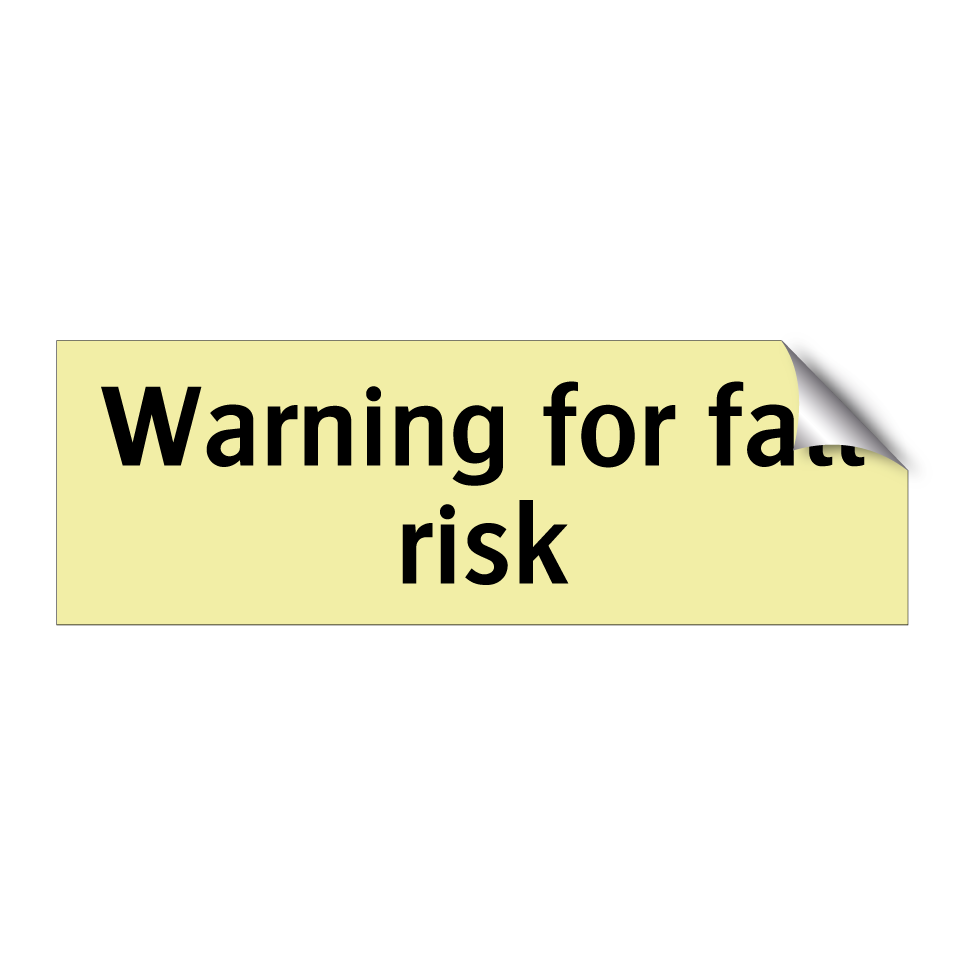 Warning for fall risk