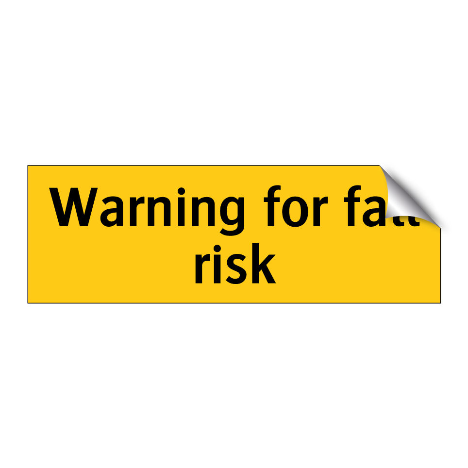 Warning for fall risk