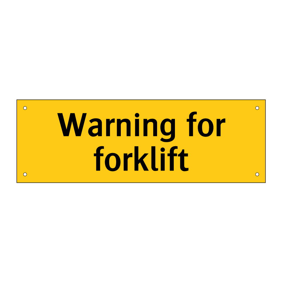 Warning for forklift