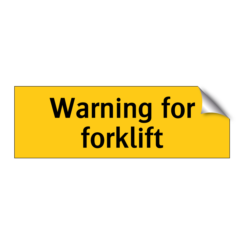 Warning for forklift