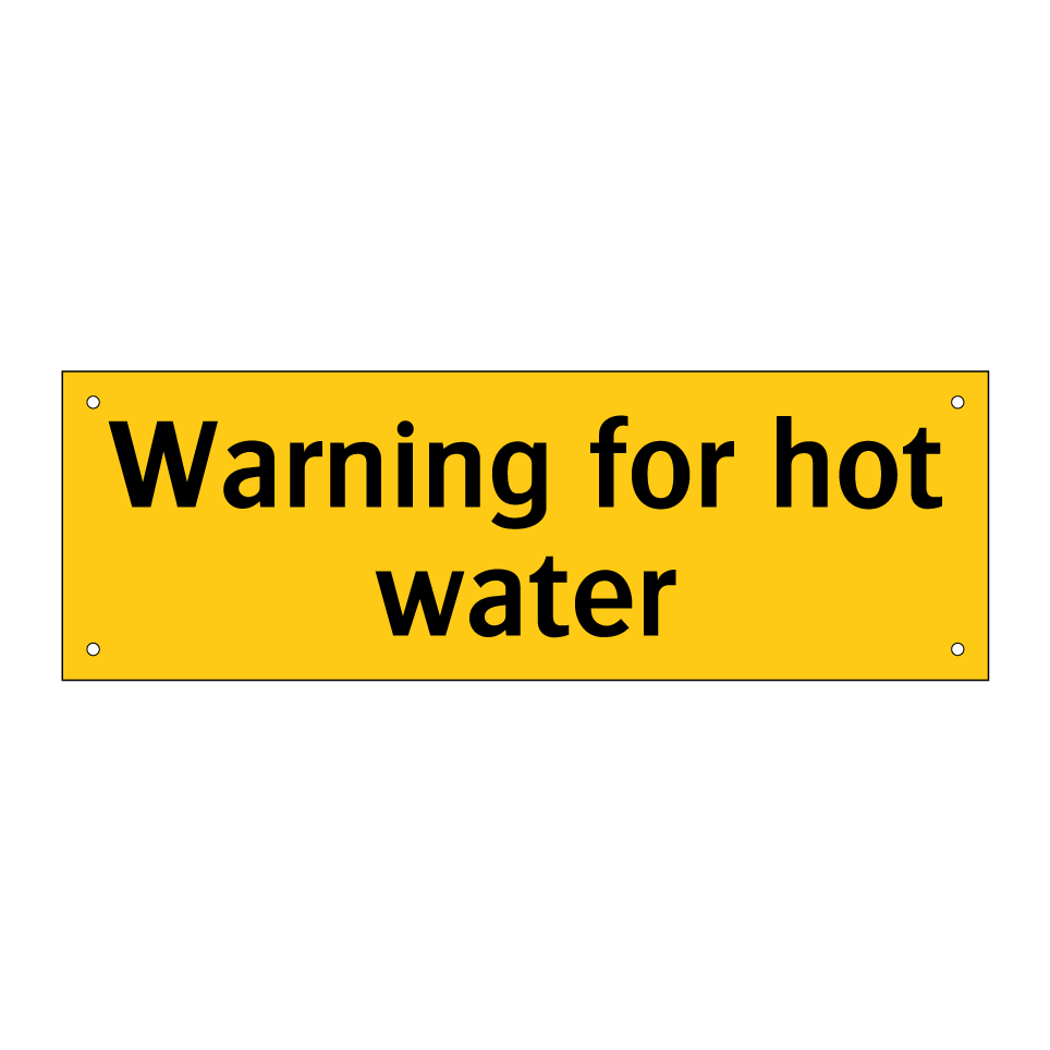 Warning for hot water