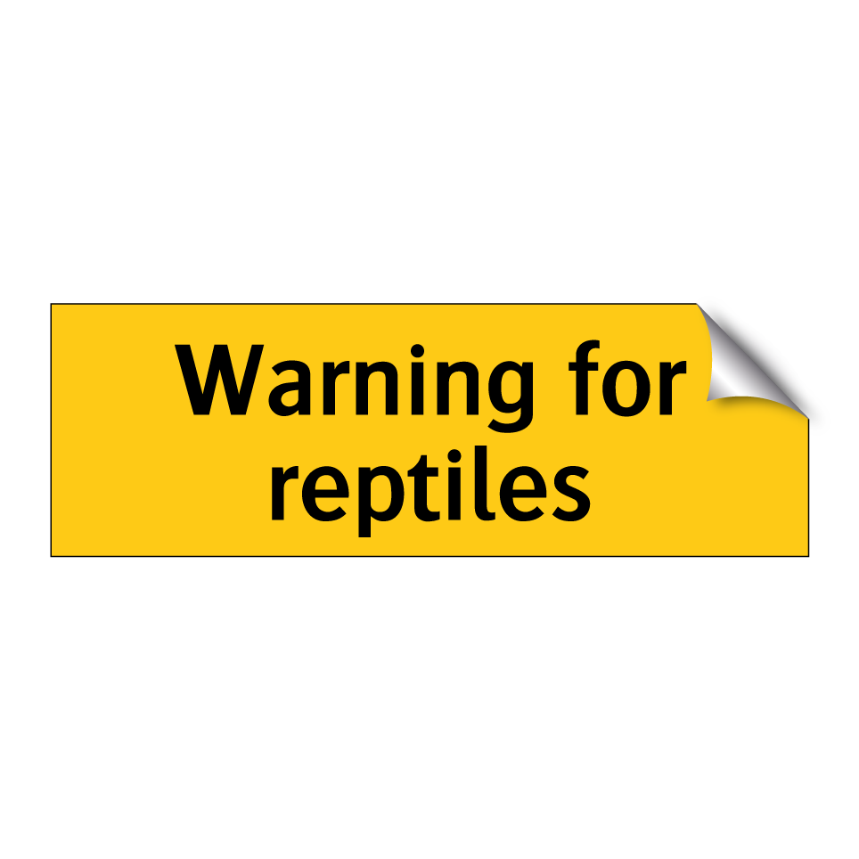 Warning for reptiles