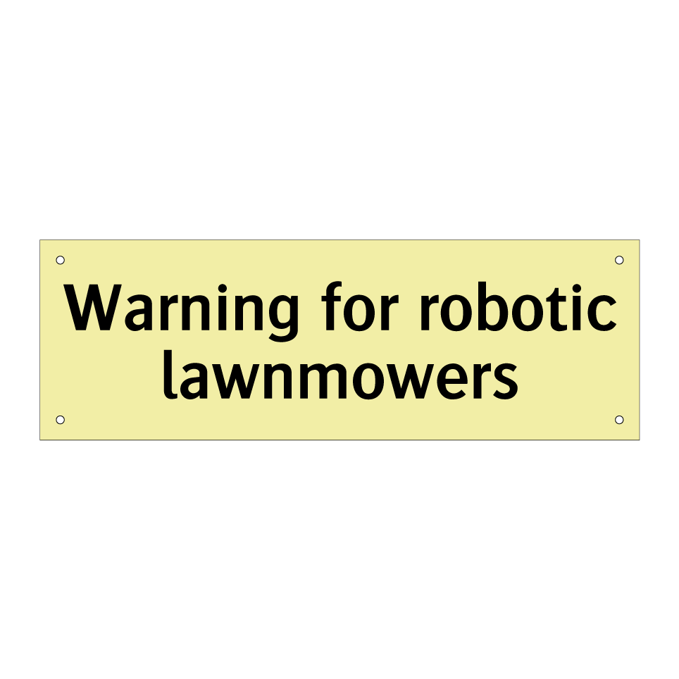Warning for robotic lawnmowers