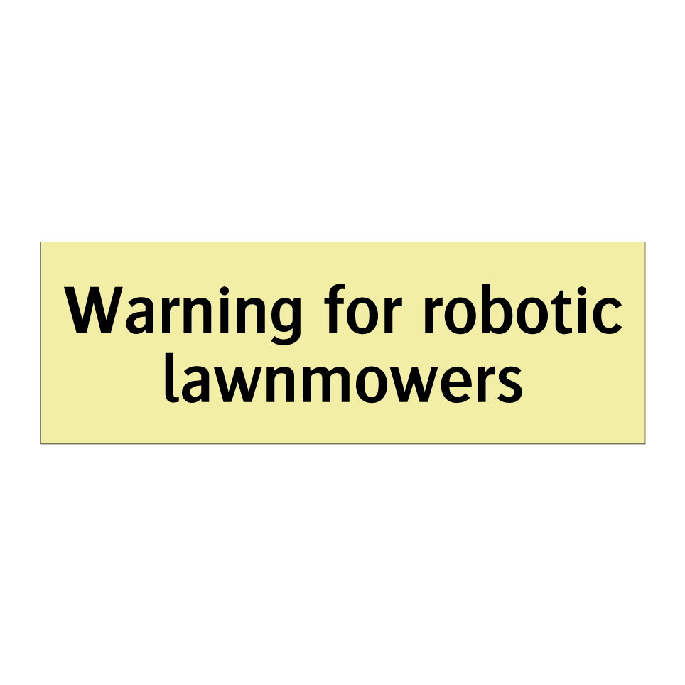 Warning for robotic lawnmowers