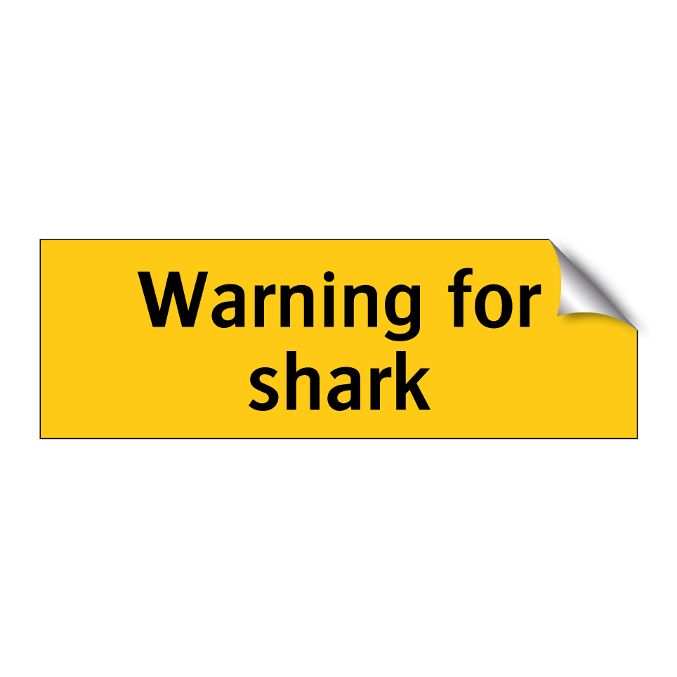 Warning for shark