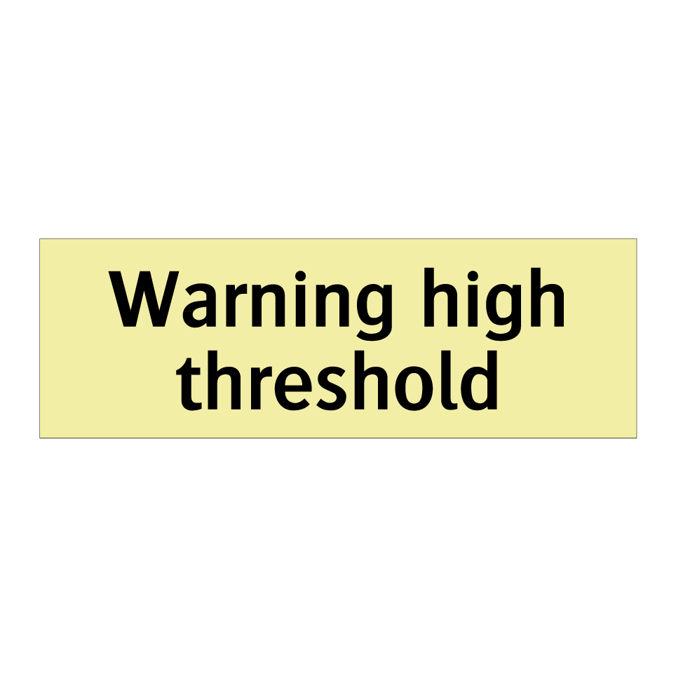 Warning high threshold