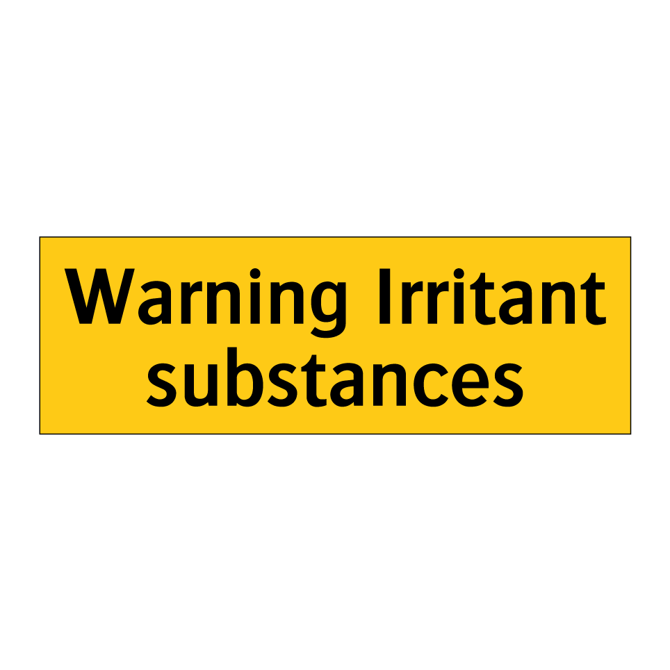 Warning Irritant substances