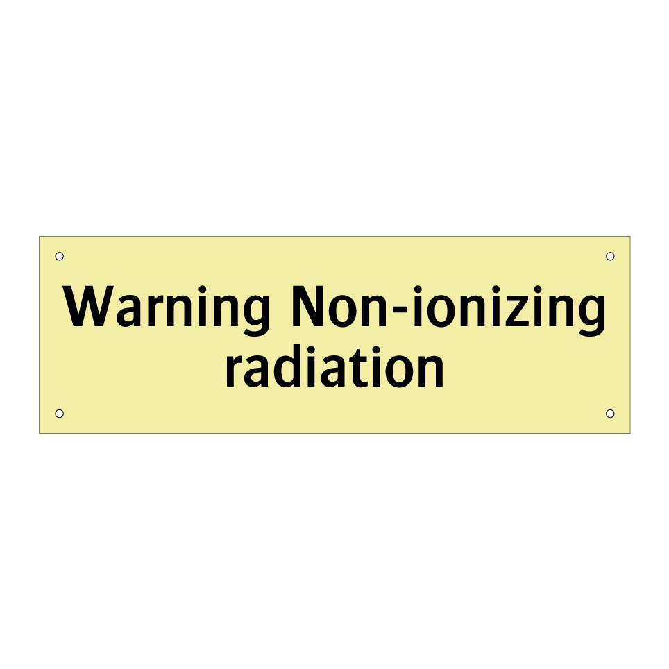 Warning Non-ionizing radiation