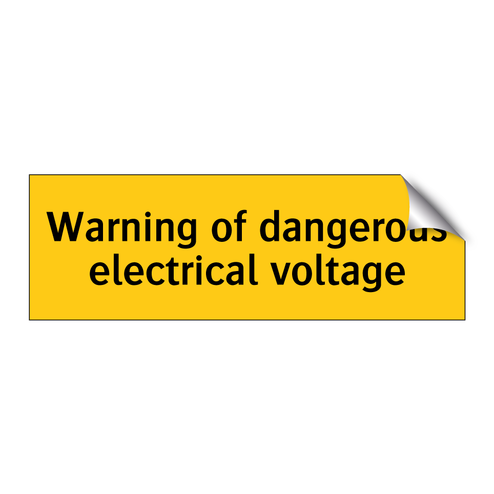 Warning of dangerous electrical voltage