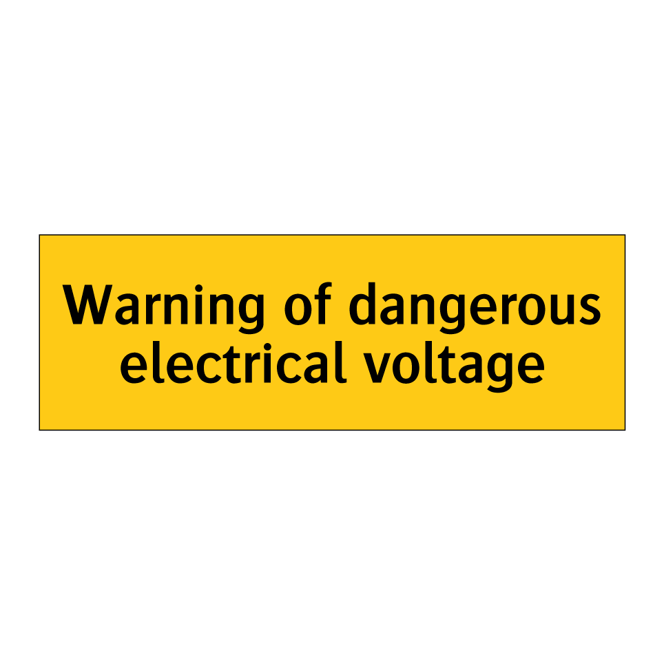 Warning of dangerous electrical voltage