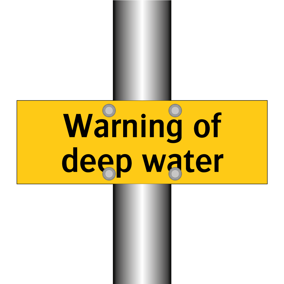 Warning of deep water