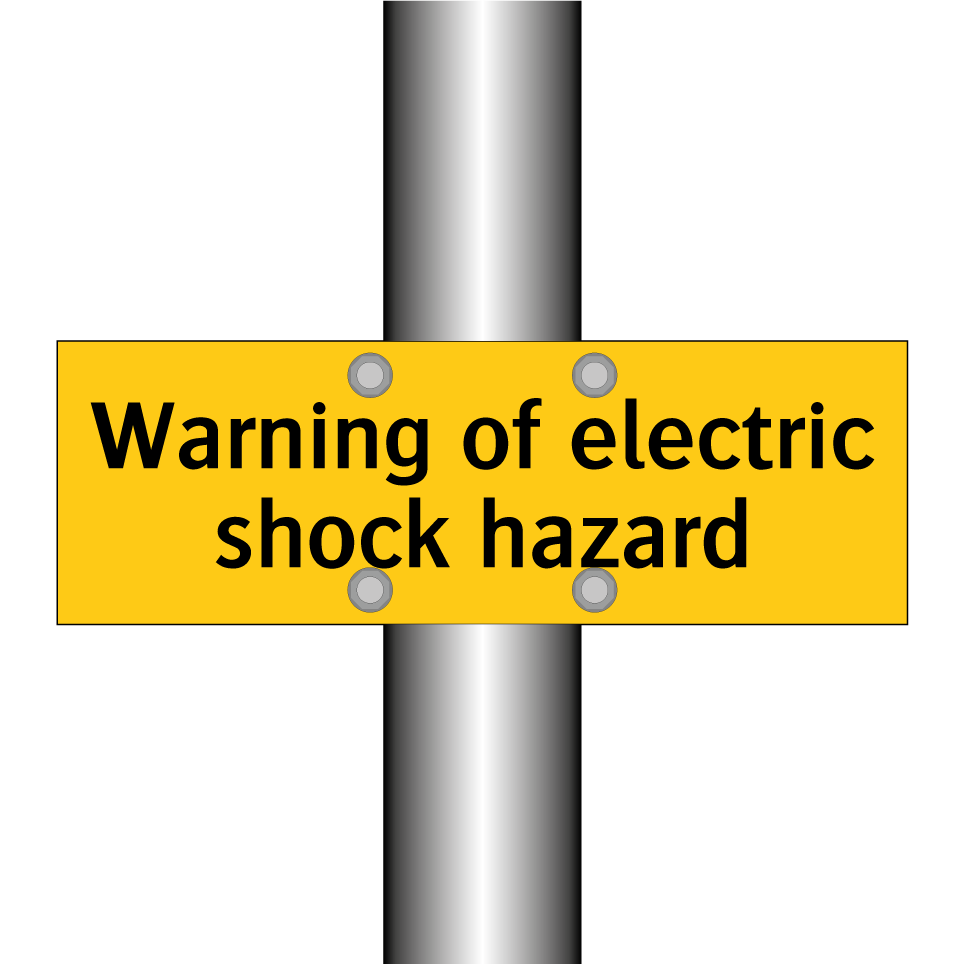 Warning of electric shock hazard