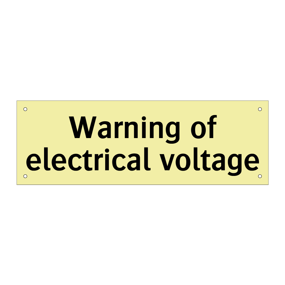 Warning of electrical voltage