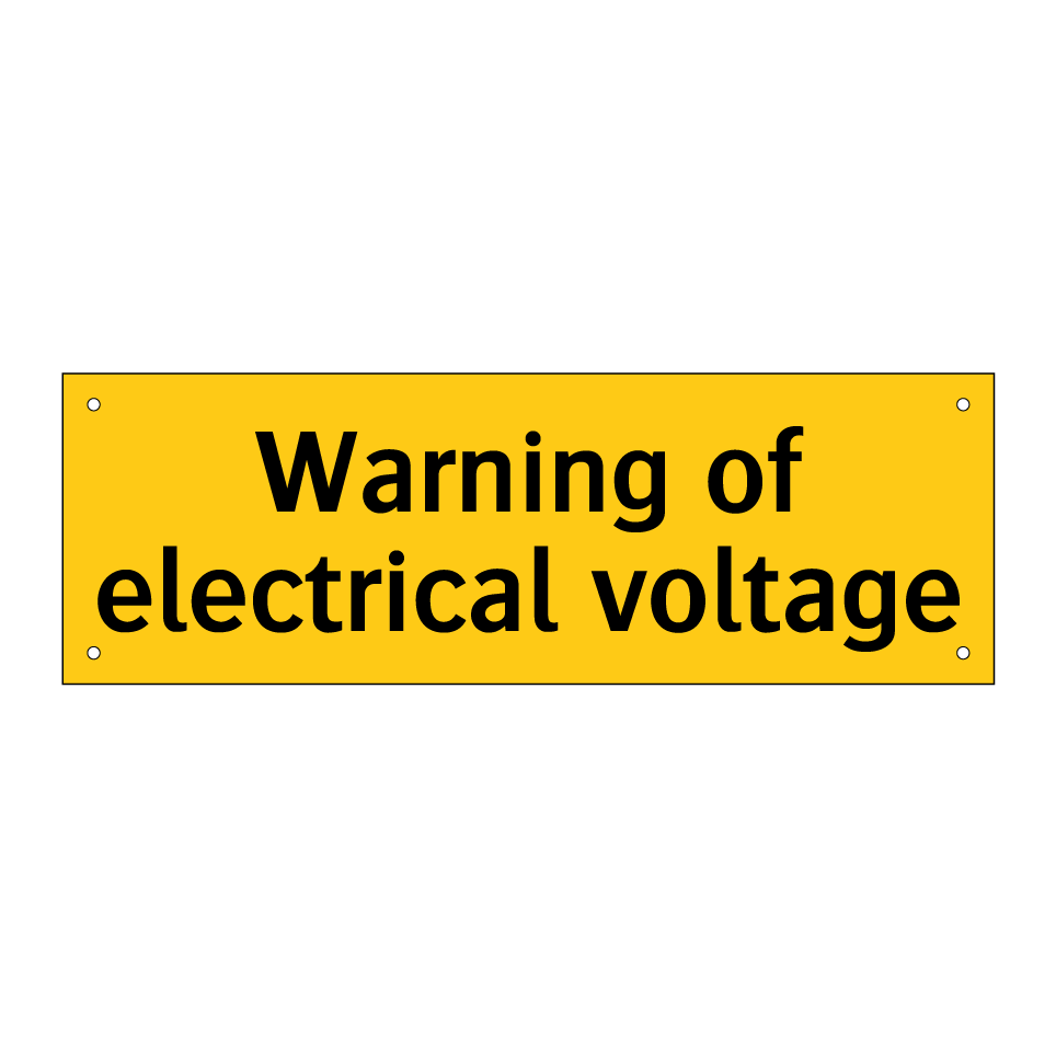 Warning of electrical voltage