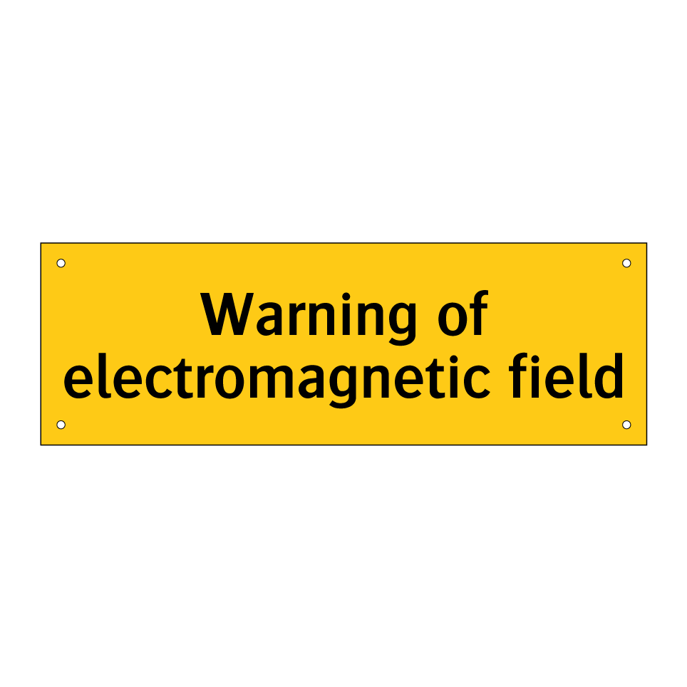 Warning of electromagnetic field