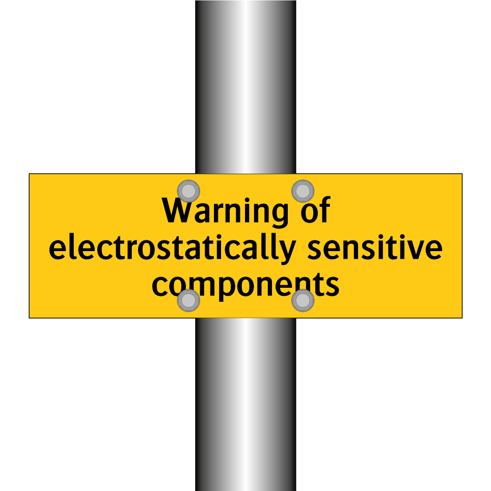 Warning of electrostatically sensitive components