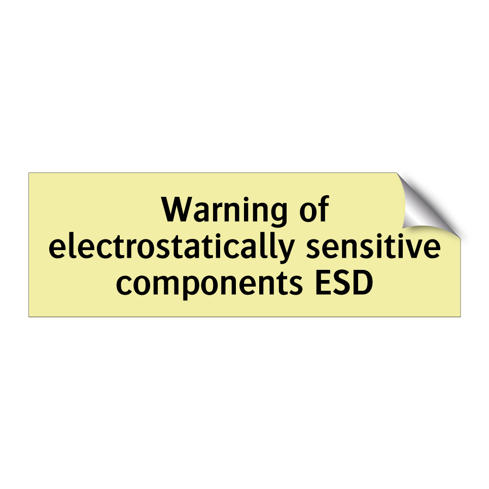 Warning of electrostatically sensitive components ESD