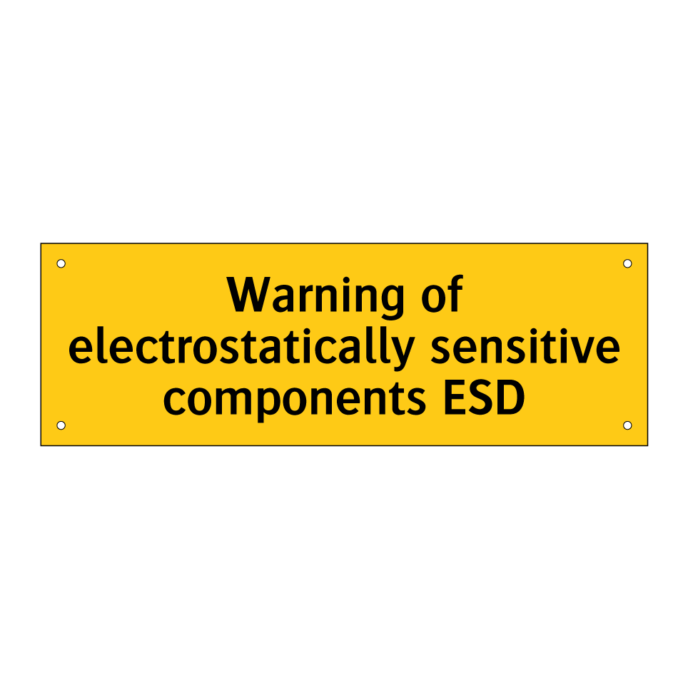 Warning of electrostatically sensitive components ESD