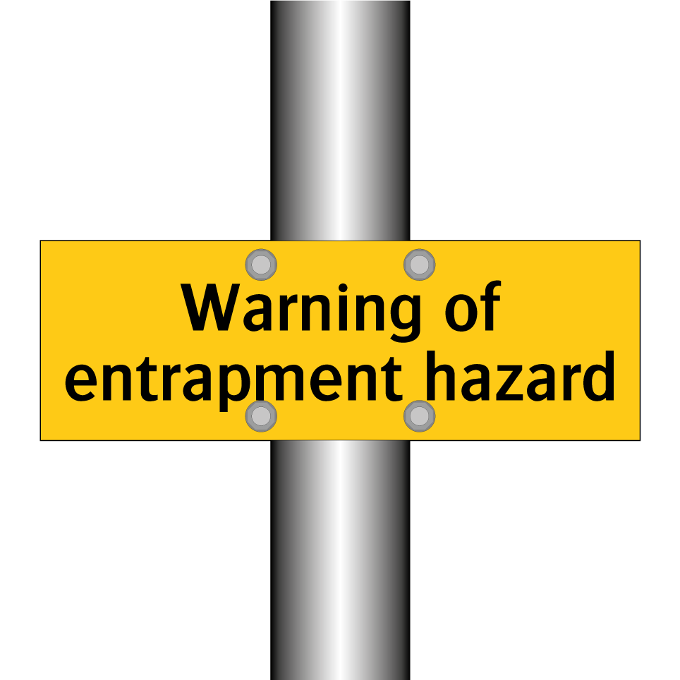Warning of entrapment hazard