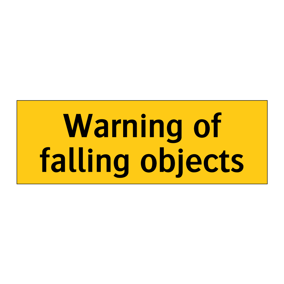 Warning of falling objects