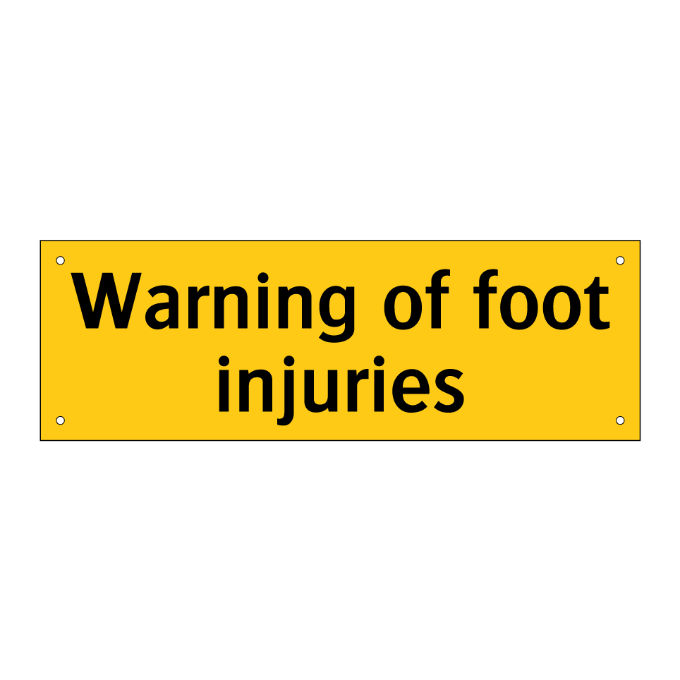 Warning of foot injuries