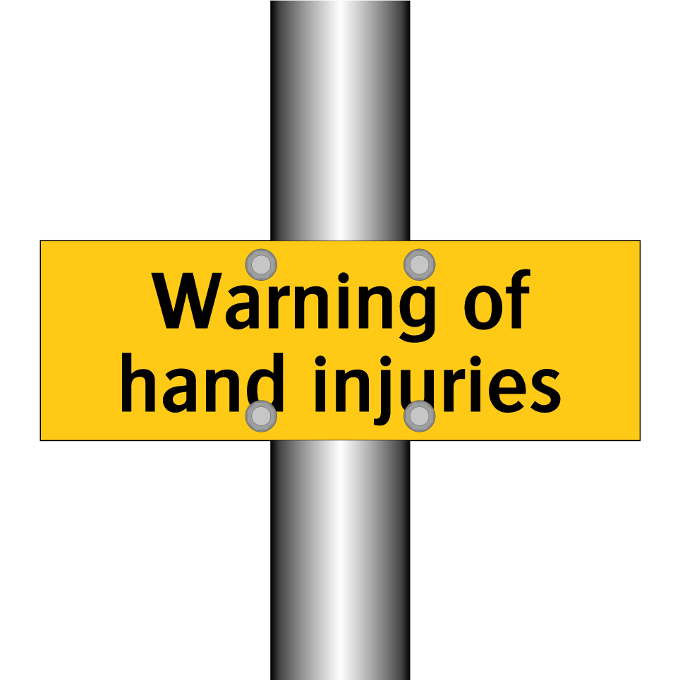 Warning of hand injuries