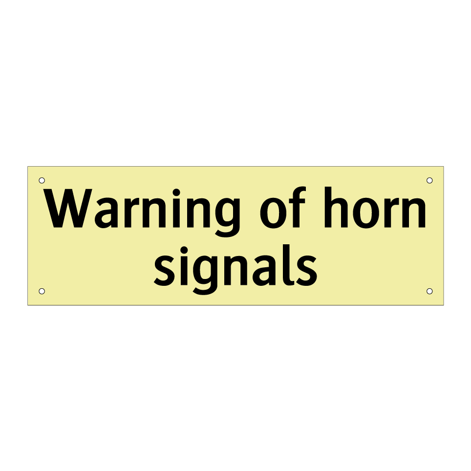Warning of horn signals