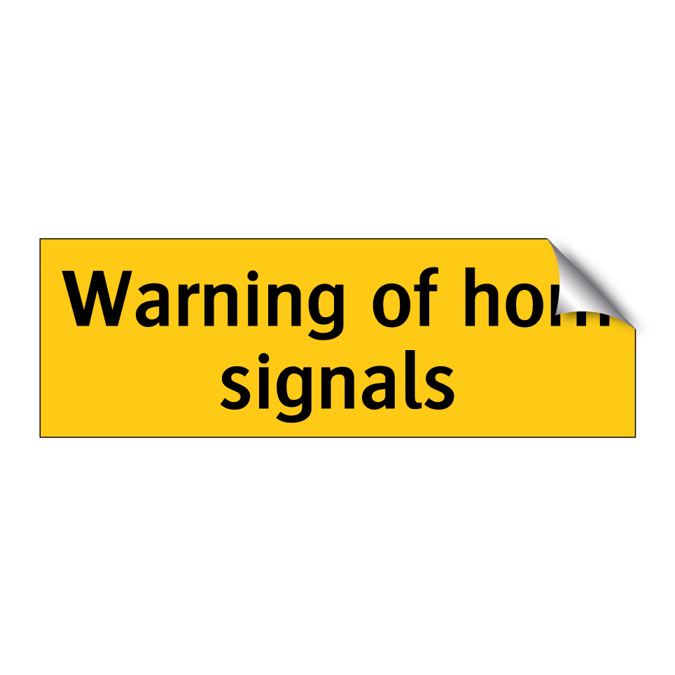 Warning of horn signals