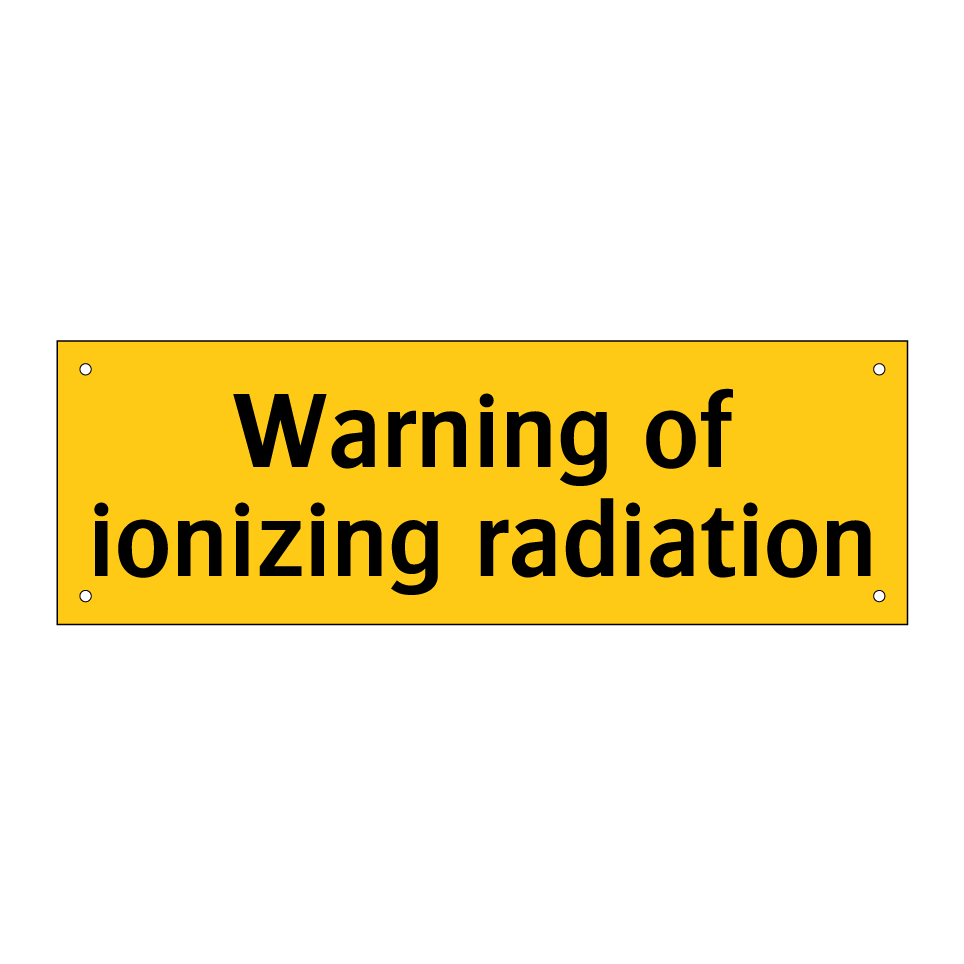 Warning of ionizing radiation