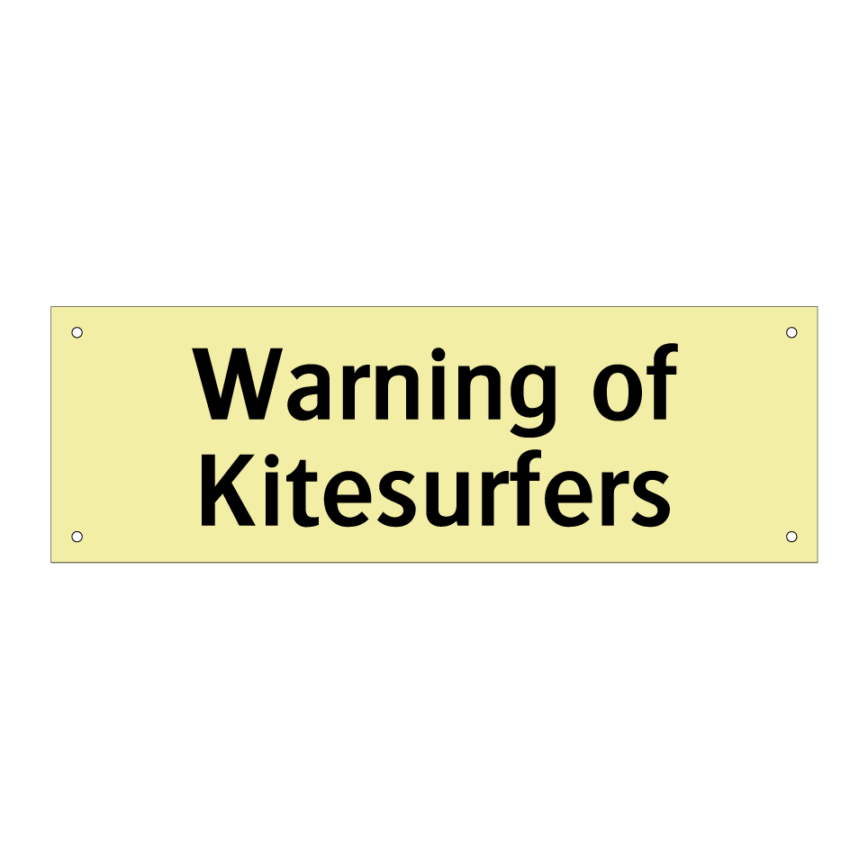 Warning of Kitesurfers