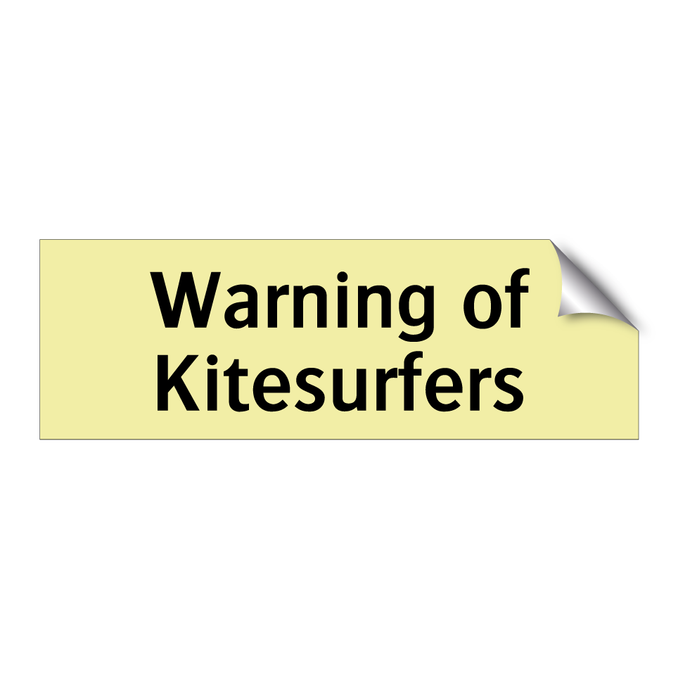 Warning of Kitesurfers