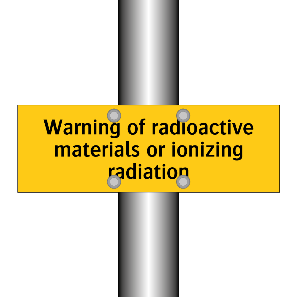 Warning of radioactive materials or ionizing radiation