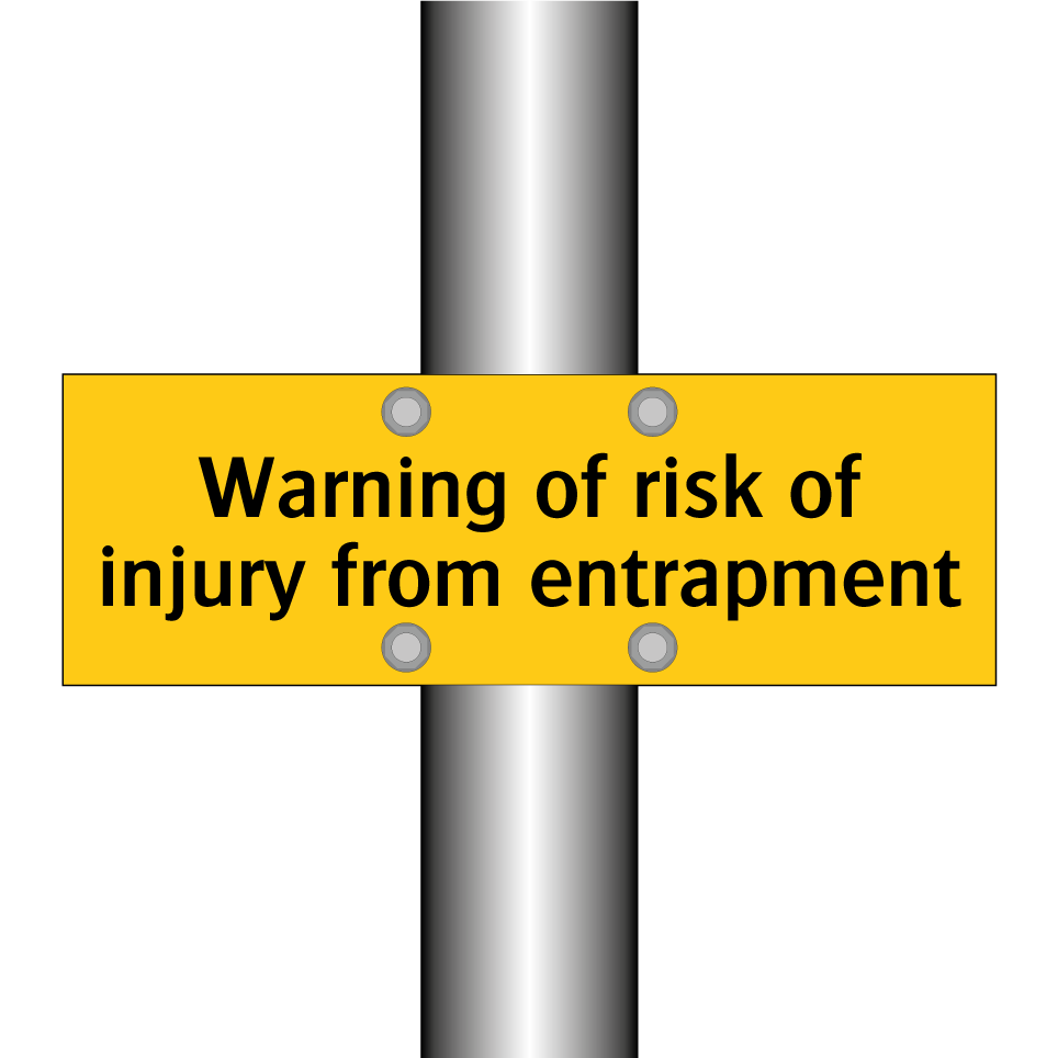 Warning of risk of injury from entrapment