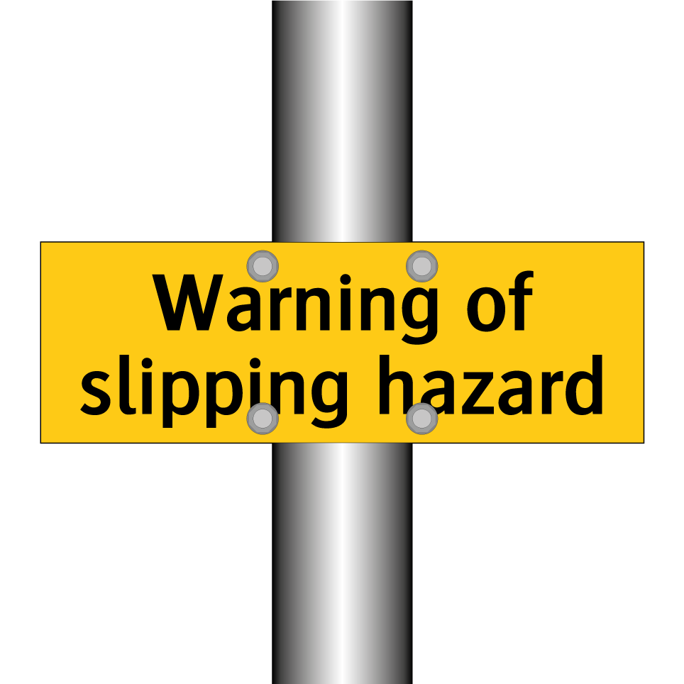 Warning of slipping hazard